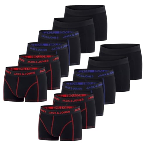 JACK & JONES Boxershorts Herren 12er Pack JACJEANS Trunks Basic Boxer Stretch Unterhosen Unterwäsche Retroshorts Set Baumwolle, Größe:XXL, Farbe:Farbmix 7 JACK & JONES Boxershorts Herren 12er Pack JACJEANS Trunks Basic Boxer Stretch Unterhosen Unterwäsche Retroshorts Set Baumwolle, Größe:XXL, Farbe:Farbmix 7 von JACK & JONES