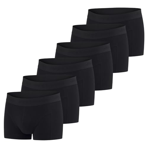 JACK & JONES Herren Boxershorts 6er Pack Basic Trunks Boxer Stretch Unterhosen Unterwäsche Retroshorts Set Baumwolle Schwarz Rot Grün Blau Grau XXL, Größe:XXL, Farbe:Pack 1 von JACK & JONES