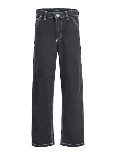 Jack & Jones Herren Boy Baggy Fit Jeans AKM Junior Jjialex Jjcarpenter Mf 143 Sn Jnr, Black Denim, 164 EU von JACK & JONES