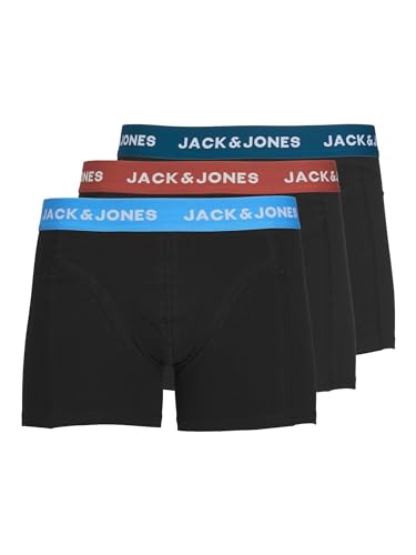 JACK&JONES Jungen Boxershorts JACMARVIN Trunks 3 Pack JNR (DE/NL/SE/PL, Numerisch, 140, Regular, Black) von JACK & JONES