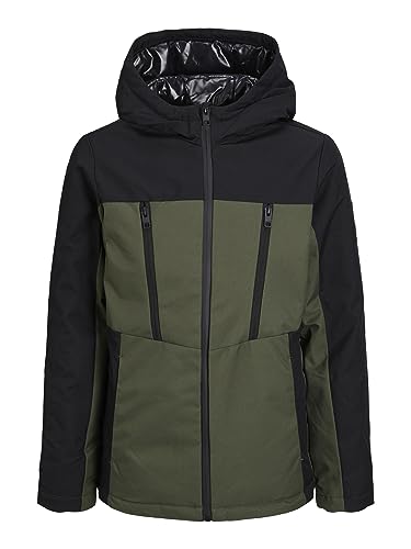 JACK & JONES Boy's JCOABEL Jacket SN JNR Jacke, Forest Night/Detail:Blocking, 152 von JACK & JONES