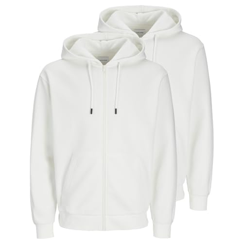 JACK & JONES - Bradley - Sweatjacke/Hoodie - 2er Pack (XXL Cloud Dancer) von JACK & JONES