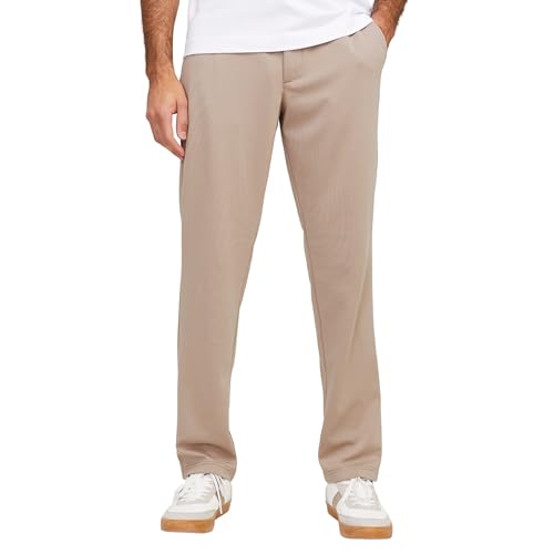 JACK & JONES Chino Hose Herren Regular Fit – Chinohose Männer aus Recyceltem Polyester – Klassische Performance Pants Herren Hose mit Stretch, Mid Rise, Umschlag-Saum von JACK & JONES
