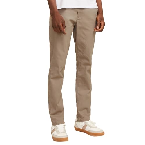 JACK & JONES Chino Hose Herren Relaxed Fit – Chinohose Männer aus Baumwolle mit Stretch – Klassische Performance Pants Herren Hose, Mid Rise, Umschlag-Saum, Bequemes Bein von JACK & JONES