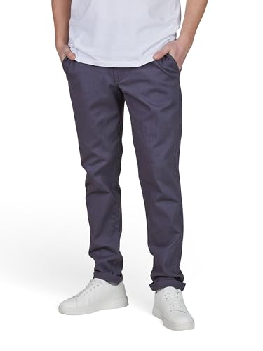 JACK & JONES Chino Hose Herren lang Stretch Slim Fit James JJMITCH Stoffhose Einfarbig Schwarz Beige Blau 30 31 32 33 34 36 38, Länge:34L, Farbe:Navy Blazer (12280929), Weite:33W von JACK & JONES