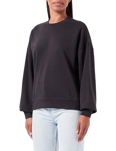 JACK&JONES Damen JXALLY RLX LS Crew SWT SN Sweatshirt, Black, L von JACK & JONES