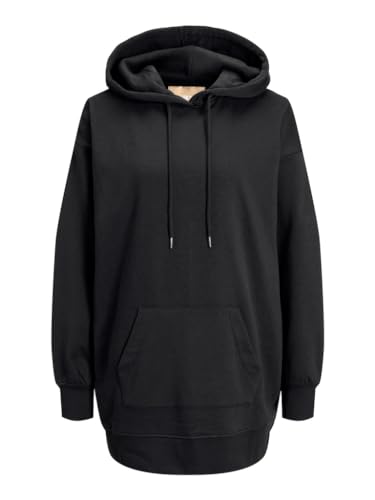 Jack&Jones Damen JXALLY VOL LS Hood SWT Kapuzenpullover, Black, S von JJXX