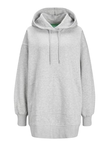 Jack&Jones Damen JXALLY VOL LS Hood SWT Kapuzenpullover, Light Grey Melange, XS von JJXX