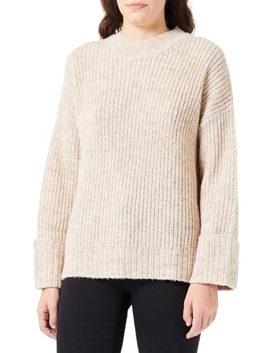 JACK & JONES Damen JXELLINORA Crew Neck Knit Strickpullover, Cloud Dancer, S von JJXX