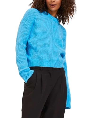 JACK&JONES Damen JXEMBER Fluffy Crew Neck Knit NOOS Pullover, Aquarius, XL von JACK & JONES