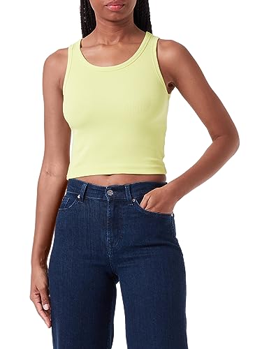 JACK&JONES Damen JXFALLON STR SL Rib JRS NOOS Top, Limeade, XL von JACK & JONES