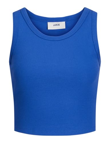 JACK & JONES Damen JXFALLON STR SL Rib TOP JRS NOOS Tanktop, Blue Iolite, L von JJXX