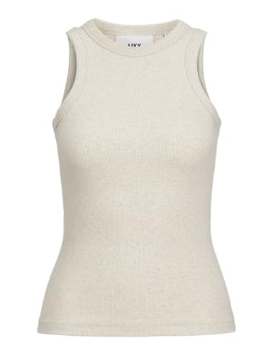 JJXX Damen JXFOREST STR SL Rib TOP JRS NOOS Tanktop, Oatmeal/Detail:Melange, XS JJXX Damen JXFOREST STR SL Rib TOP JRS NOOS Tanktop, Oatmeal/Detail:Melange, XS von JJXX