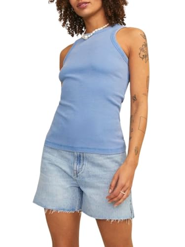 JJXX Damen JXFOREST STR SL WASH Rib TOP JRS T-Shirt, Blau, M von JJXX
