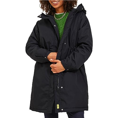 JACK&JONES Damen JXHELLA OTW SN Parka, Black, L von JACK & JONES