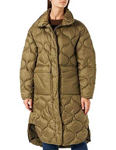 JACK&JONES Damen JXLENORA Shiny Quilted Coat SN Mantel, Burnt Olive, s von JACK & JONES