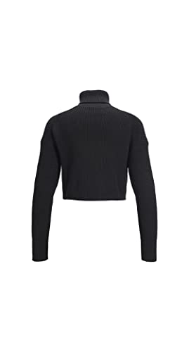 JACK&JONES Damen JXLIV Twist Crop HIGH Neck Knit SN Strickpullover, Black, S von JACK & JONES