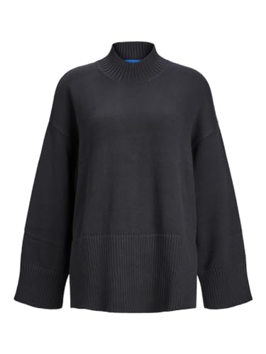 JACK&JONES Damen JXSIANA Twist HIGH Neck Knit NOOS Strickpullover, Black, L von JACK & JONES