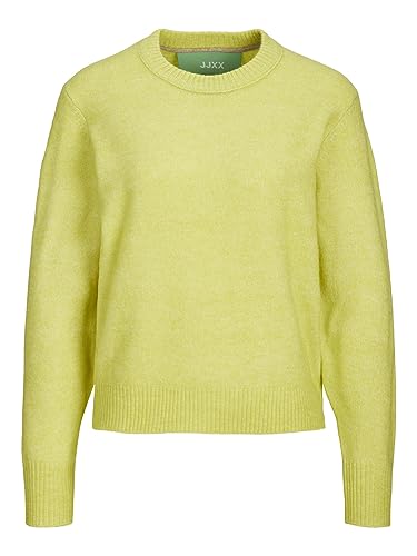Jack & Jones Damen Jxsiline Diverse Crew Neck Knit Noos Strickpullover, Limeade/Detail:/Peyote Neck Piping, S von JJXX