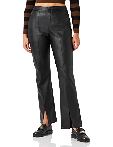 JACK & JONES Damen JXSTELLA Slim HW Faux Leather Pant SN Hose, Black/Detail:Matte, S von JACK & JONES