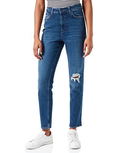 JACK & JONES Damen Jjxx Jxberlin Slim Hw Cc2001 Noos Jeans, Dark Blue Denim, 29W / 34L EU von JACK & JONES