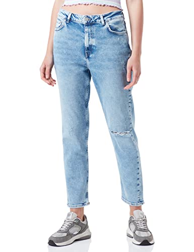 JACK & JONES Damen Jjxx Jxberlin Slim Hw Cc2004 Jeans, Light Blue Denim, 25W / 32L EU von JACK & JONES