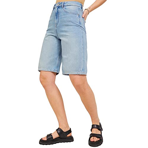 JACK & JONES Damen Jjxx Jxfia Long Ra Shorts Ln Shorts, Light Blue Denim/Detail:ra003, L von JACK & JONES