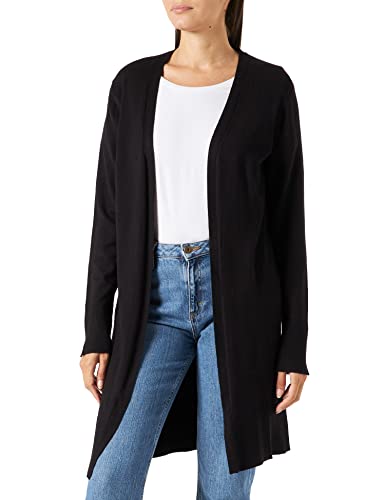 JACK & JONES Damen Jjxx Jxmiley Ls Soft Long Cardigan Knit Noos Strickjacke, Schwarz, M von JJXX