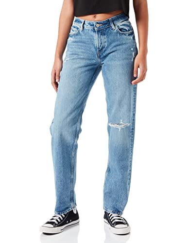 JACK & JONES Damen Jjxx Jxseoul Straight Mw Cr3008 Noos Jeans, Light Blue Denim, 25W / 30L EU von JACK & JONES