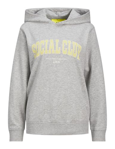 JJXX Damen Jxamelia RLX Ls Hood Sweat SWT Kapuzenpullover, Light Grey Melange, 46 von JJXX