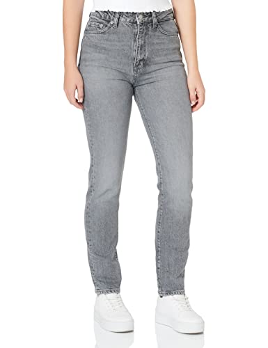 JACK & JONES Damen Jxberlin Slim Hw Rc2004 Noos Jeans, Grey Denim, 29W / 32L EU von JACK & JONES