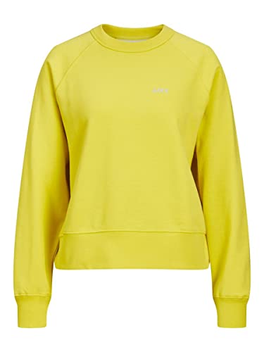 JACK & JONES Damen Jxcaitlyn Ls Oversize Time Noos Sweatshirt, Green Sheen/Detail:emb Moonbeam, L EU von JACK & JONES