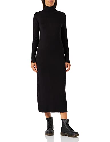 JACK & JONES Damen Jxcat Soft Roll Neck Dress Knit Sn Kleid, Schwarz, L EU von JACK & JONES