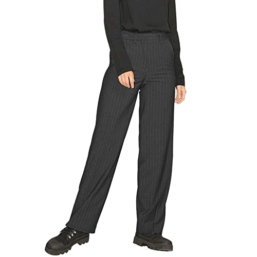 Jack & Jones Damen Jxmary Striped Hw Pant PNT Noos Hose, Dark Grey Melange/Stripes:Pinstripe, 32W / 30L EU Jack & Jones Damen Jxmary Striped Hw Pant PNT Noos Hose, Dark Grey Melange/Stripes:Pinstripe, 32W / 30L EU von JJXX