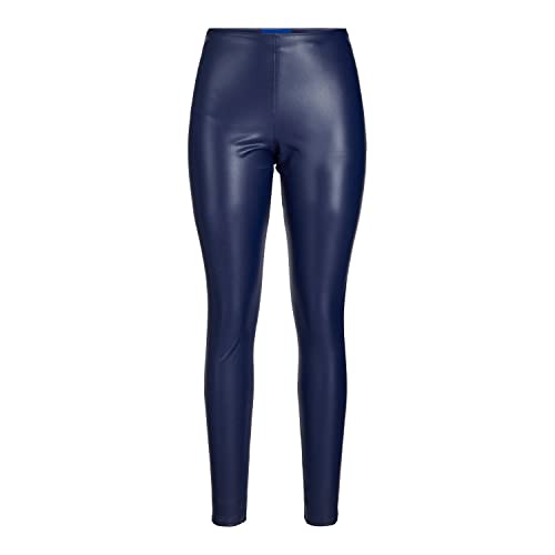 JACK & JONES Damen Jxmegan Faux Leather Noos Leggings, Medieval Blue/Detail:matte, M EU von JACK & JONES