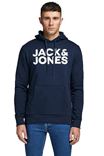 JACK & JONES Herren JCORETAIL Sweat Hood NOV LTN Kapuzenpullover, Blau , M von JACK & JONES