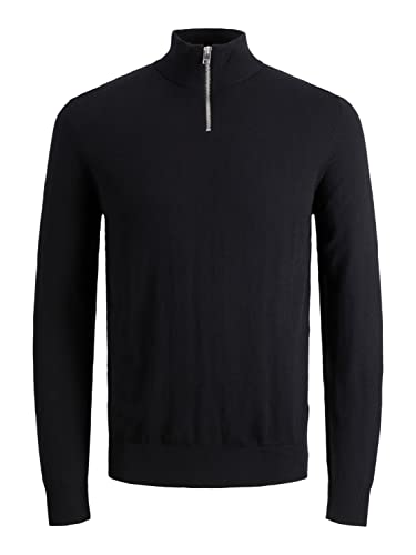 JACK&JONES Essentials Mens Black Knit High Neck von JACK & JONES