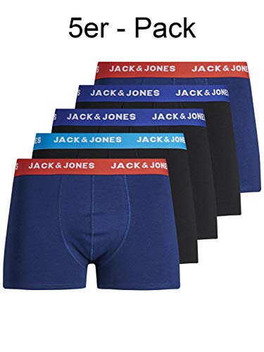 JACK & JONES Herren 5er Pack Boxershorts Mix Unterwäsche Mehrpack,#5er Pack Surf The Web Ohne Wäschesack,XL von JACK & JONES