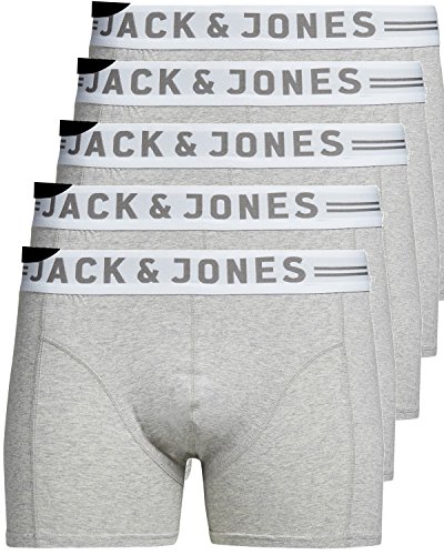 JACK & JONES Herren 5er Pack Boxershorts Mix Unterwäsche Mehrpack,5er Pack Grau,S von JACK & JONES