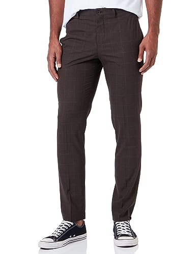 JACK & JONES Herren Anzughose JPRSOLARIS Super Slim Fit Anzughose, Chocolate Torte/Checks:super Slim Fit, 50 von JACK & JONES