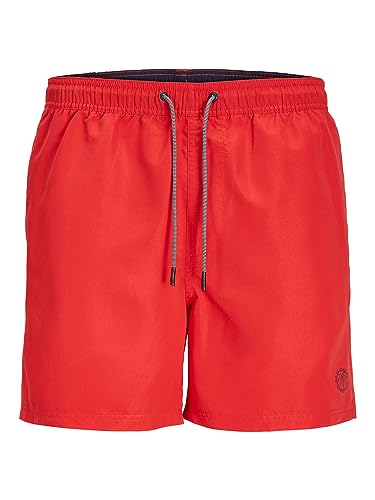 JACK & JONES Herren Badehose Badeshort JPSTFIJI JJSWIM SOLID S M L XL XXL, Größe:S, Farbe:True Red SOLID 12225961 von JACK & JONES