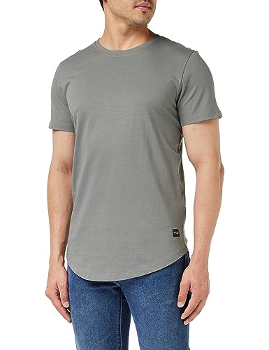 JACK & JONES Herren Rundhals T-Shirt JJENOA - Regular Fit Plussize XXL-8XL, Größe:3XL, Farbe:Sedona Sage 12184933 von JACK & JONES