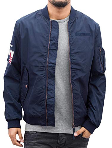 JACK & JONES Herren Blouson Jacke JORPOWELL Bomber Jacket, Gr. Medium, Blau (Total Eclipse Total Eclipse) von JACK & JONES