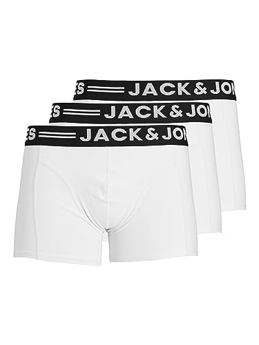 JACK & JONES Herren Sinn 3 Pack Boxer Slips - Weiß - XXL von JACK & JONES