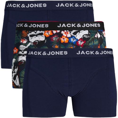 JACK & JONES Trunks 3er Pack Boxershorts Boxer Short Unterhose Mehrpack bj.s58 (L, 3er @33) von JACK & JONES