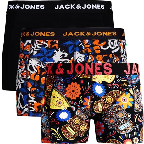 JACK & JONES Trunks 3er Pack Boxershorts Boxer Short Unterhose Mehrpack bj.s58 (M, 3er @10) von JACK & JONES