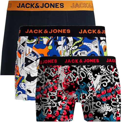 JACK & JONES Trunks 3er Pack Boxershorts Boxer Short Unterhose Mehrpack bj.s58 (M, 3er @33) von JACK & JONES