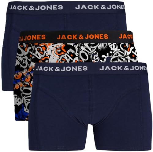 JACK & JONES Trunks 3er Pack Boxershorts Boxer Short Unterhose Mehrpack bj.s58 (XL, 3er @37) von JACK & JONES