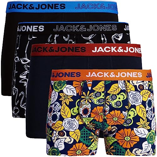 JACK & JONES Herren Boxershorts 4er Pack Trunks Shorts Baumwoll Mix Unterhose GGa.1y (XL, 83) von JACK & JONES