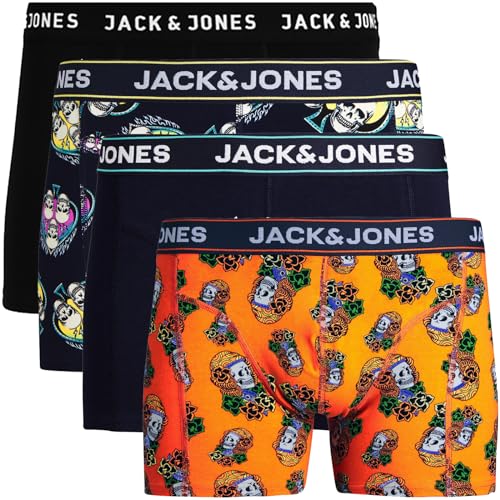 JACK & JONES Herren Boxershorts 4er Pack Trunks Shorts Baumwoll Mix Unterhose (5XL, 4er Pack #92) von JACK & JONES